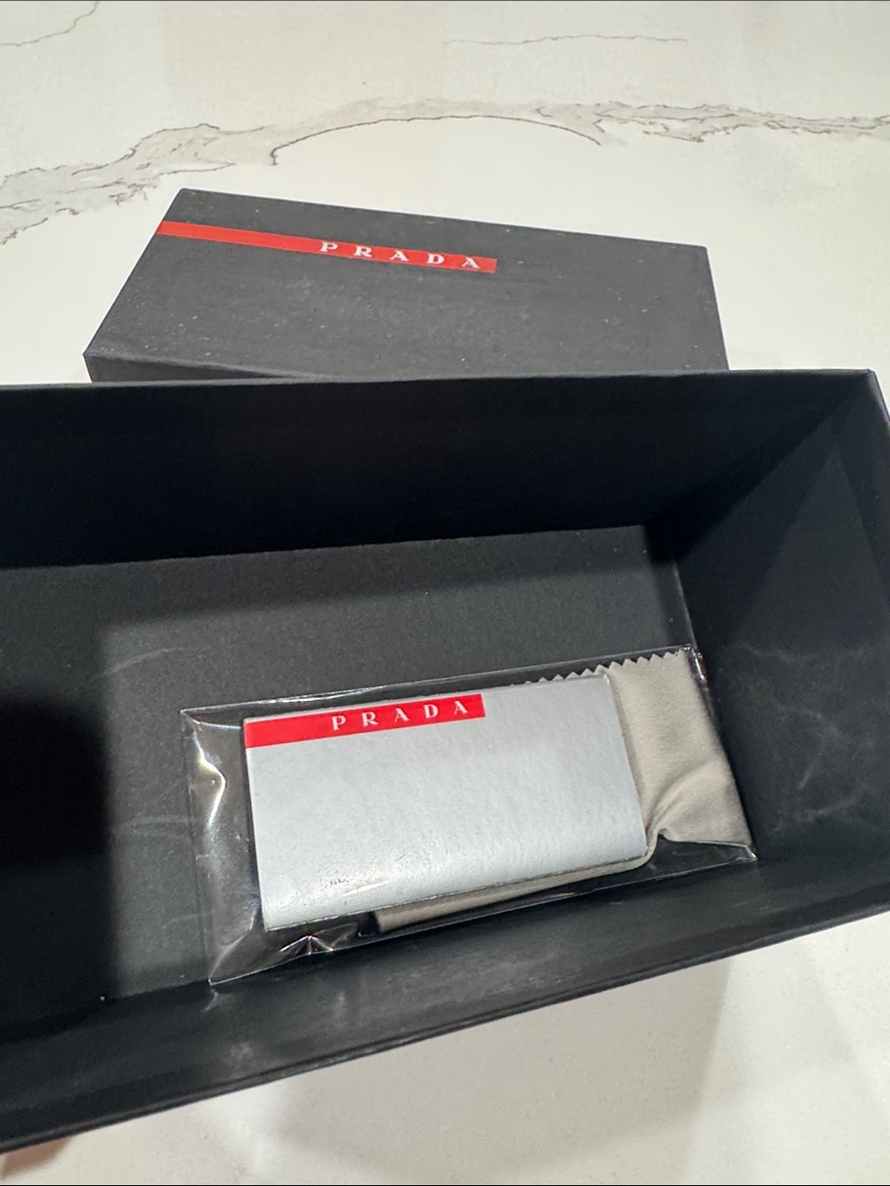 Prada Black Box with Red Logo Stripe - Picture 4 of 5